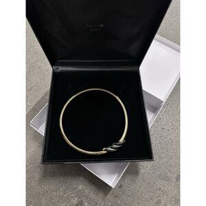 23CARAT Vintage Enamel Tubogas Necklace in 18k Yellow Gold & Black Enamel